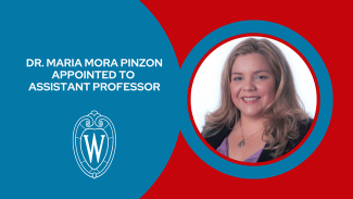 Graphic image with headshot of Dr. Maria Mora Pinzon