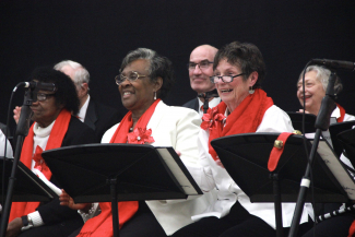 people singing in the amazing grace chorus