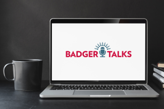 Badger Talks promotional image with logo