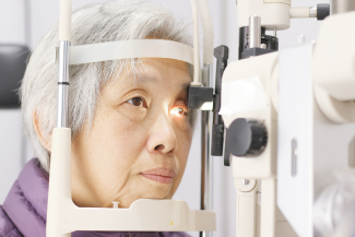 Image of a woman having an eye exam