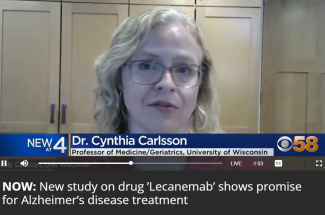 screengrab of dr. cynthia carlsson in an interview