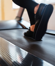 foot on treadmill