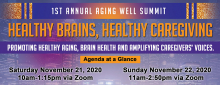 header for Aging Well Summit: Healthy Brains, Healthy Caregiving