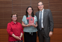 Dr. Carey Gleason receives the Vilas Award